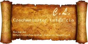 Czechmeiszter Letícia névjegykártya